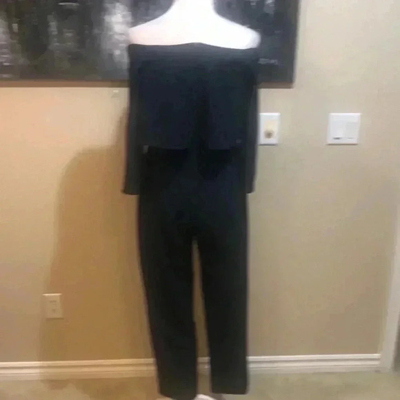 ASOS Black Off-Shoulder Jumpsuit - Picture 16 of 16